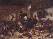 Jan Steen A Shool for boys and girls oil on canvas